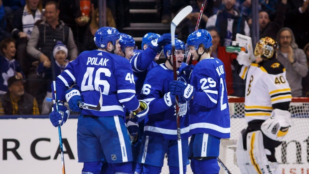Toronto Maple Leafs celebrate goal
