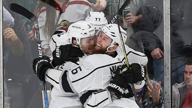 Jeff Carter and Kings Celebrate
