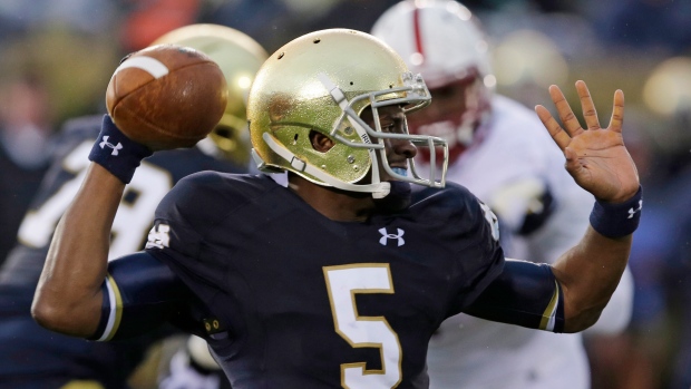 Everett Golson, The Canadian Press Everett Golson