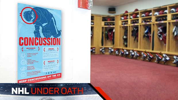 NHL Under Oath - NHL concussion poster