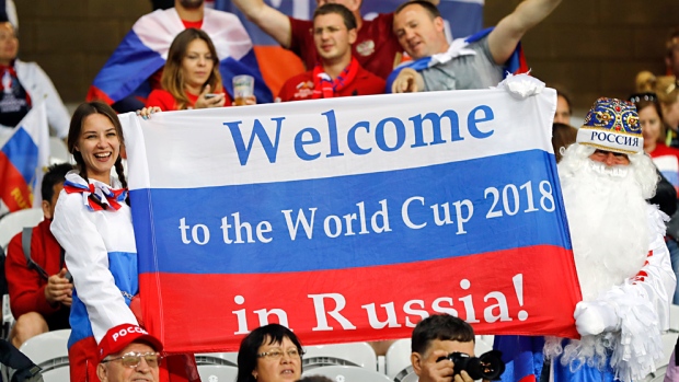 Russian fans at 2018 World Cup