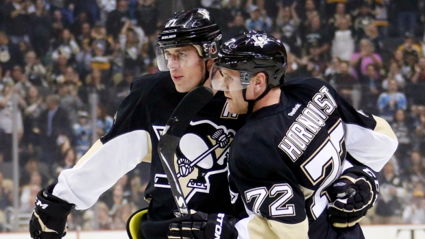 Malkin, Hornqvist celebrate, The Canadian Press Malkin, Hornqvist celebrate