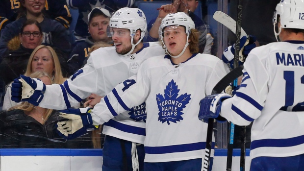 Auston Matthews, Kasperi Kapanen, Patrick Marleau