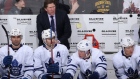 Mike Babcock on the Leafs' bench