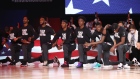 Toronto Raptors kneel during the national anthem