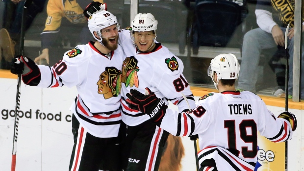 Blackhawks celebrate Blackhawks celebrate