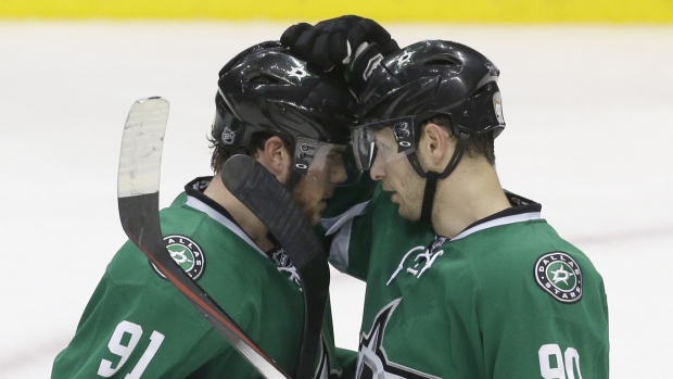 Seguin, Spezza celebrate, The Canadian Press Seguin, Spezza celebrate