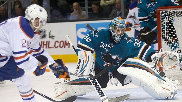 Alex Stalock stops Leon Draisaitl, The Canadian Press Alex Stalock stops Leon Draisaitl