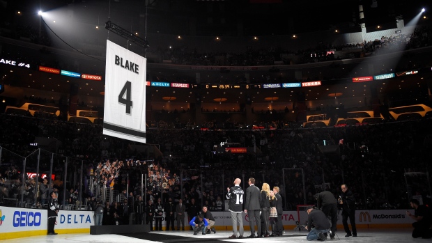 Blake's number retired by Kings, The Canadian Press Blake's number retired by Kings
