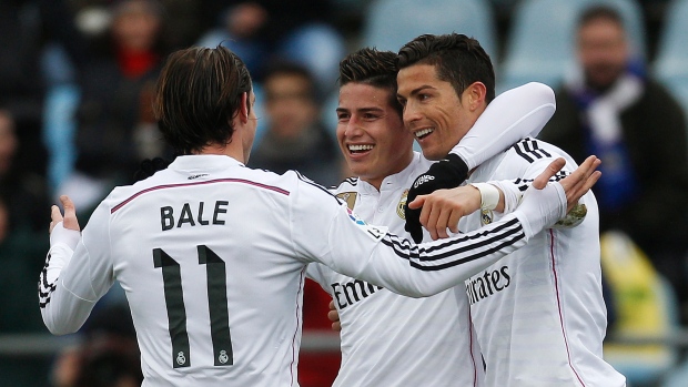 Gareth Bale, James Rodriguez, Cristiano Ronaldo 