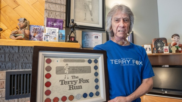 Eddy Nolan, who has run in a Terry Fox marathon each year for 46 years
