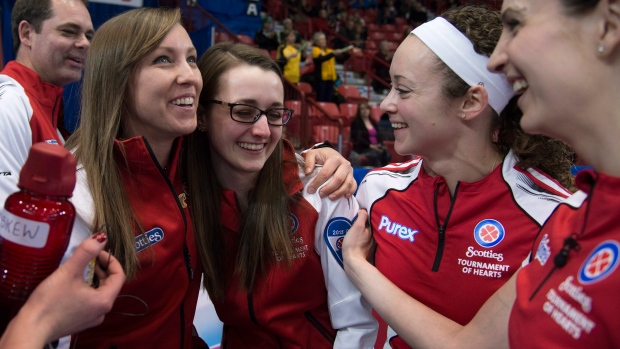 Rachel Homan Cheryl Kreviazuk Lisa Weagle Joanne Courtney