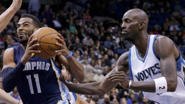 Mike Conley and Kevin Garnett