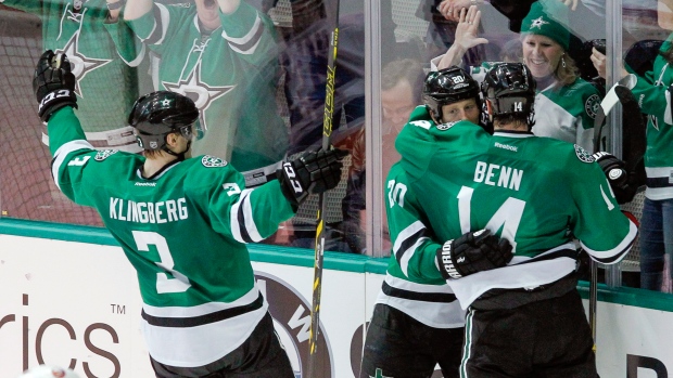 Dallas Stars celebrate, The Canadian Press Dallas Stars celebrate