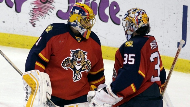 Luongo and Montoya, The Canadian Press Luongo and Montoya
