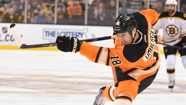 R.J. Umberger, Steve Babineau/National Hockey League/Getty Images R.J. Umberger