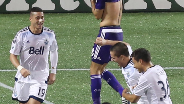 Whitecaps celebrate, Orlando Sentinel/Tribune News Service/Getty Images Whitecaps celebrate