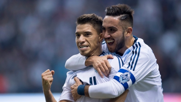 Vancouver Whitecaps celebrate, The Canadian Press Vancouver Whitecaps celebrate