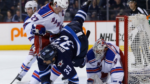Jets Rangers Dustin Byfuglien Ryan McDonagh CP Jets Rangers Dustin Byfuglien Ryan McDonagh CP