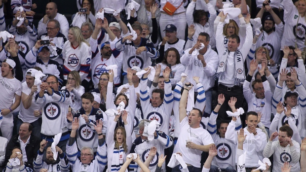 Jets fans at the MTS Centre