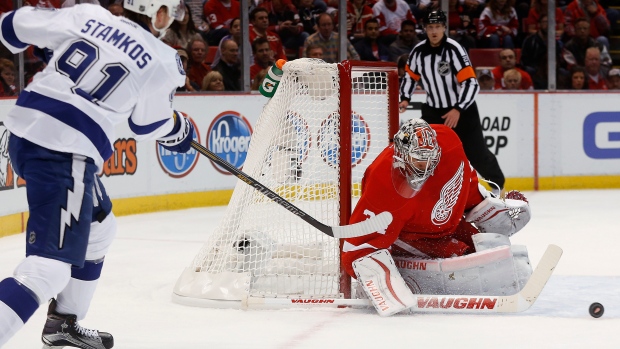 Mrazek stops Stamkos, The Canadian Press Mrazek stops Stamkos