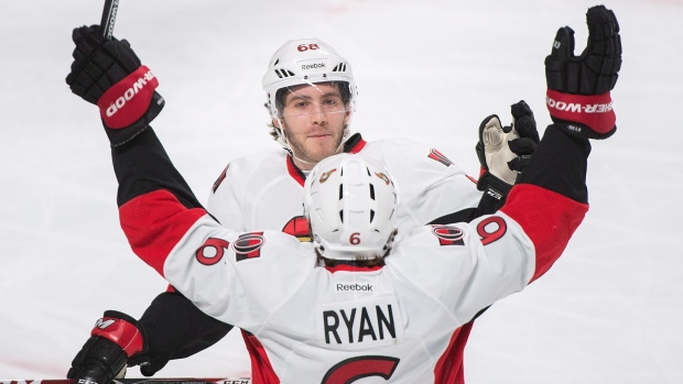 Hoffman, Ryan celebrate, The Canadian Press Hoffman, Ryan celebrate