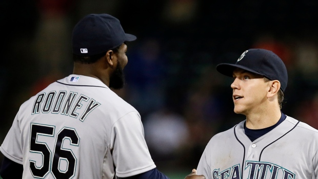 Fernando Rodney and Logan Morrison, The Canadian Press Fernando Rodney and Logan Morrison