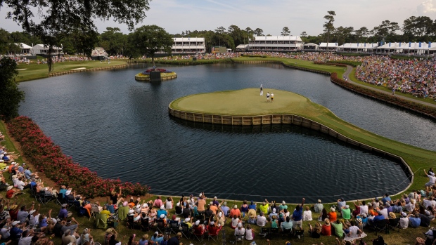 The island 17th hole at Sawgrass