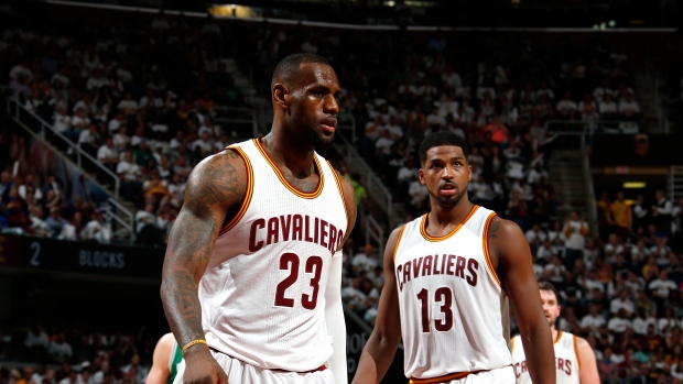 LeBron James and Tristan Thompson