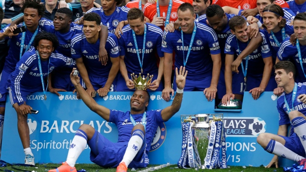 Didier Drogba, Chelsea players celebrate