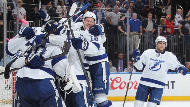 Tampa Bay Lightning Celebrate , Jared Silber/National Hockey League/Getty Images Tampa Bay Lightning Celebrate