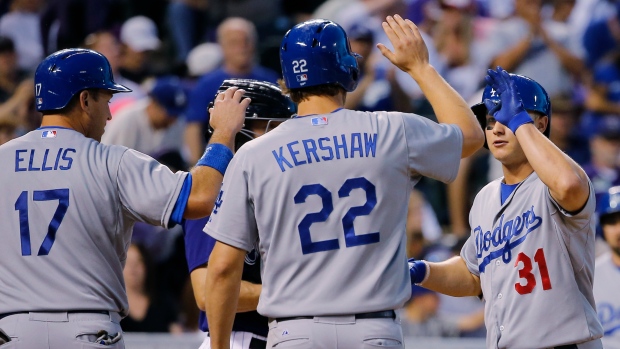 Kershaw, Dodgers celebrate