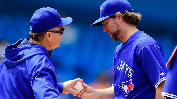 R.A. Dickey and John Gibbons