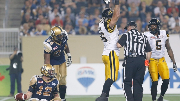 Tiger-Cats Hasan Hazime Blue Bombers Brian Brohm