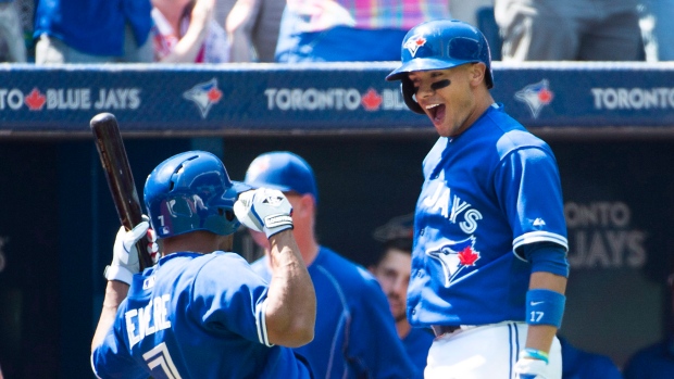 Blue Jays celebrate, The Canadian Press Blue Jays celebrate