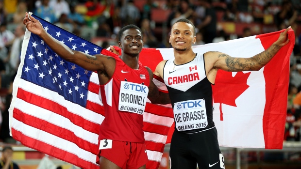 Trayvon Bromell and Andre De Grasse