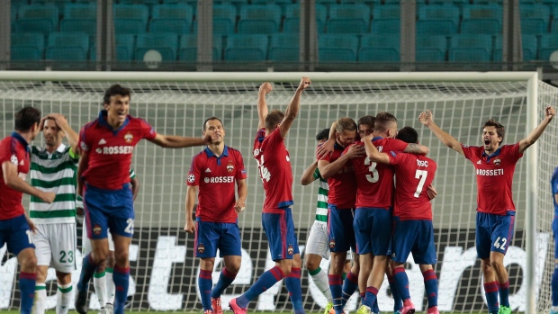 CSKA Moscow celebrates