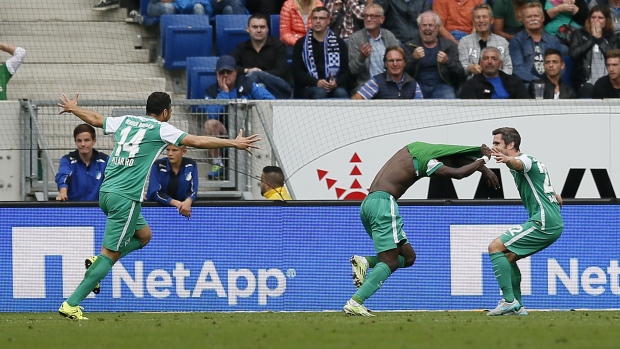 Werder Bremen celebrates, Ronald Wittek/Bongarts/Getty Images Werder Bremen celebrates