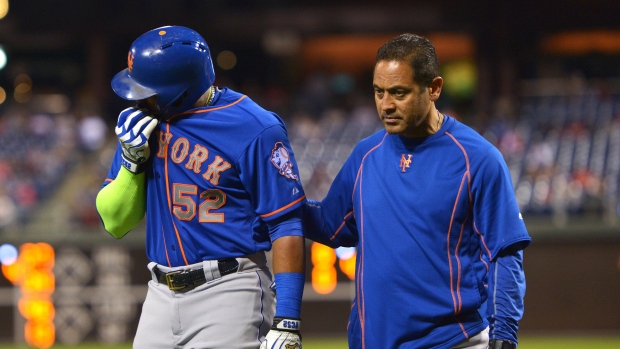Yoenis Cespedes led off the field