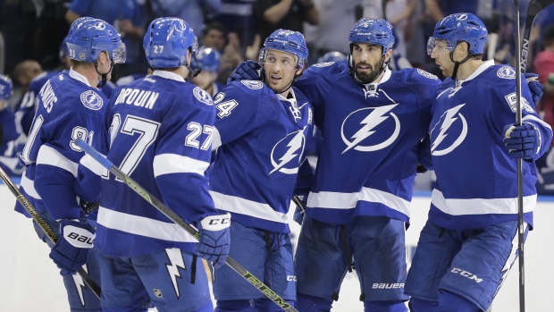 Lightning celebrate