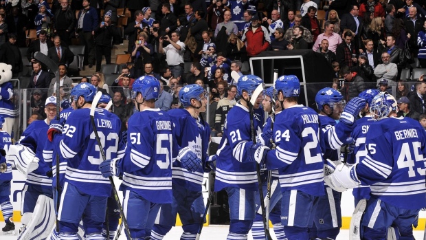 Maple Leafs salute, Getty Images Maple Leafs salute