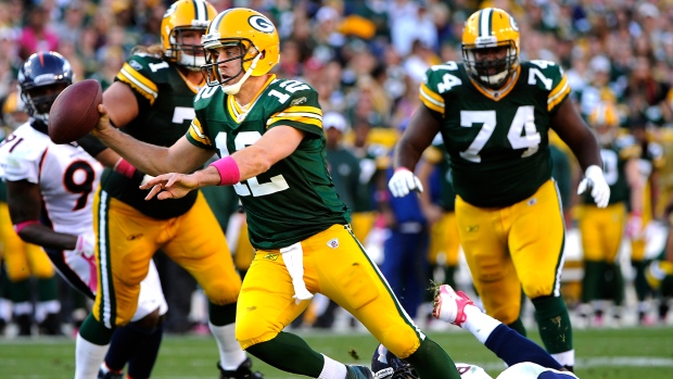 Aaron Rodgers vs. Broncos, Joe Amon/Denver Post/Getty Images Aaron Rodgers vs. Broncos