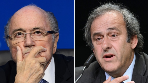 Sepp Blatter and Michel Platini, FABRICE COFFRINI/AFP/Getty Images Sepp Blatter and Michel Platini