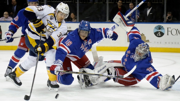 Lundqvist stops Wilson, The Canadian Press Lundqvist stops Wilson