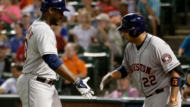 Carter hits 2 of Astros' 3 leadoff homers, lifting Houston 8-3 win over fading Rangers Article Image 0
