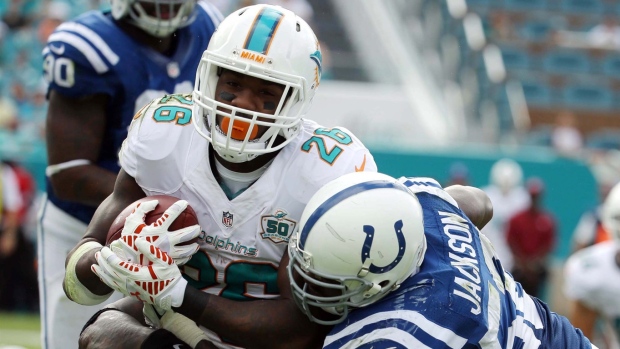 Dolphins running back Lamar Miller, The Canadian Press Dolphins running back Lamar Miller