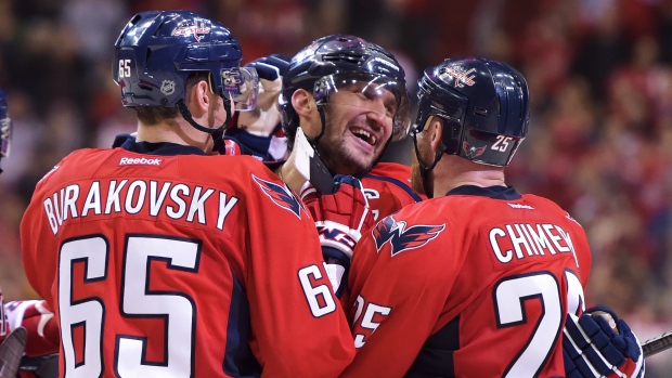 Capitals Celebrate, Drew Hallowell/Getty Images Capitals Celebrate