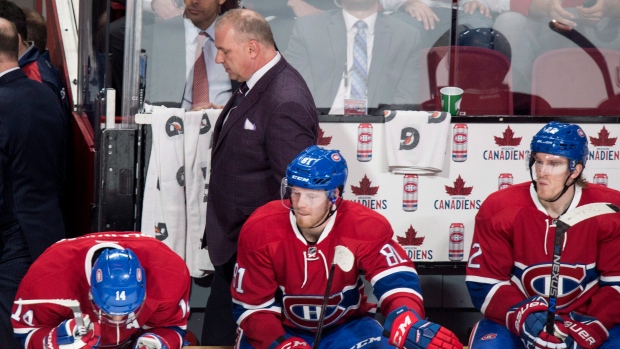Michel Therrien and the Canadiens bench