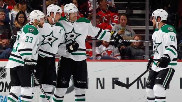 Alex Goligoski, Jamie Benn, Jason Spezza, and Tyler Seguin, Bruce Bennett/Getty Images Alex Goligoski, Jamie Benn, Jason Spezza, and Tyler Seguin