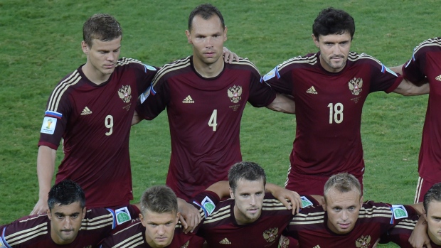Alexander Kokorin, Sergey Ignashevich, and Yury Zhirkov, Pedro Ugarte/Getty Images Alexander Kokorin, Sergey Ignashevich, and Yury Zhirkov